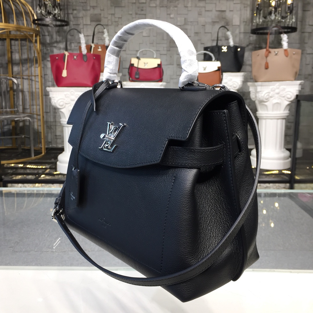 Louis Vuitton LOCKME EVER MM Shoudler Bag M51395 Black